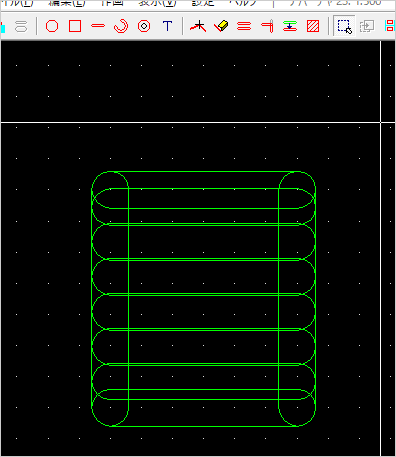 塗りつぶしを作る2：塗りつぶしアイコンを選んで閉じた配線をクリックすると塗りつぶしが完成する